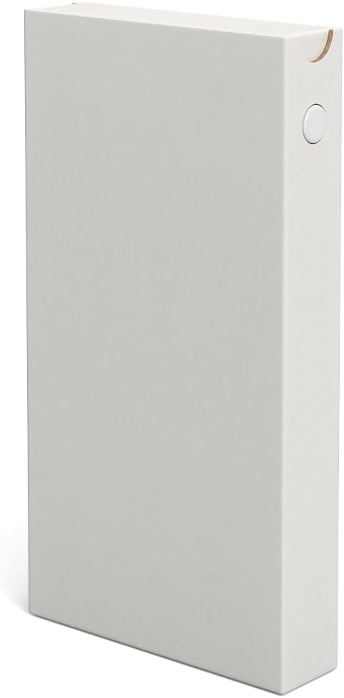 100 Pack – Child Resistant &amp Recyclable Slim Pre-Roll Paperboard Boxes with Press Button &amp Foam Insert – Sustainable Storage for Small Products (White) (White)