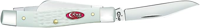 Case WR XX Pocket Knife Sparxx White Jigged Synthetic Medium Stockman Item #60184 - (63032 SS) - Length Closed: 3 5/8 Inches