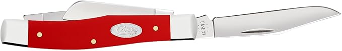 Case XX Pocket Knife MEDIUM STOCKMAN - SMOOTH RED SYNTHETIC Item #56982-43032 SS - Length Closed: 3 5/8Inches