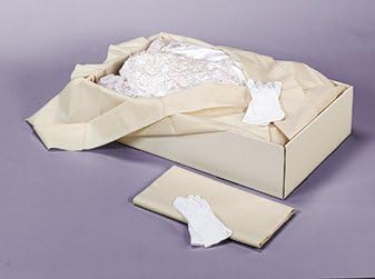 Foster-Stephens White Wedding Dress Preservation Kit | Stylish Garment Storage Box | Closet Storage Organizer for Quilts Gowns Dresses Family Heirlooms | White Extra-Large