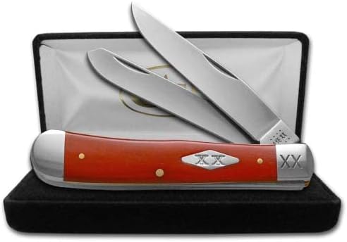 Case XX Knives Smooth Dark Red Bone 23118 Trapper Stainless 1/500 Pocket Knife