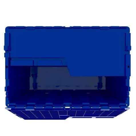 Plastic Modern Lidded Home Storage Bins - 6 Pack Heavy Duty 8.5 Gallon Size - 21.5 Inch L x 15 Inch W x 9 Inch H