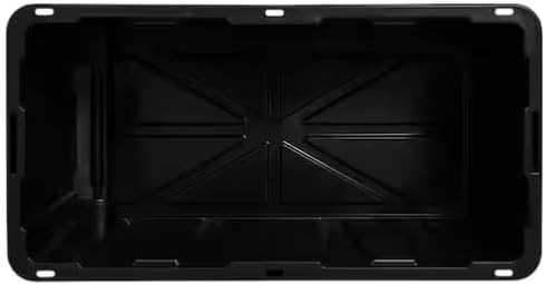 77 Gallon Tough Storage Tote with Wheels Black with Yellow Lid