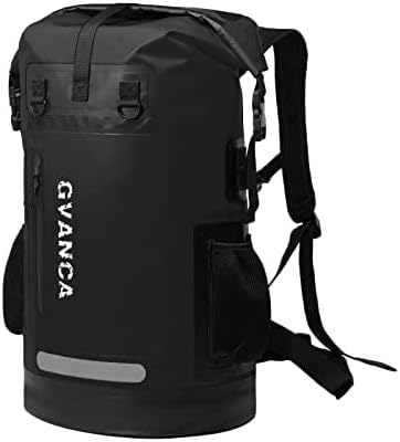 Waterproof Roll Top Kayak Dry Backpack Floating Outdoor Dry Sack Boating Sailing Canoeing Rafting Fishing Camping 85L Black