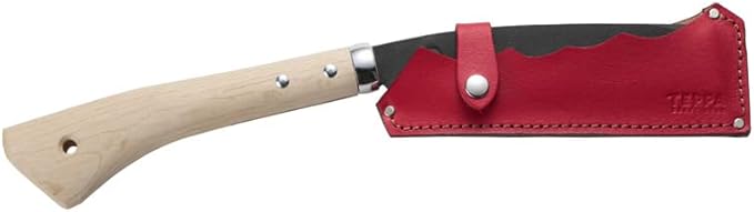 TEPPA 14019 Outdoor Camping Bonfire Hatchet Red Leather Case Made in Japan