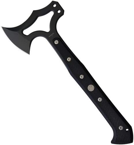 Hogue SIG EX-T01 Tactical S-7 Blade Grey Cerakote Finish G10 Frame Tomahawk Solid Black - 37775