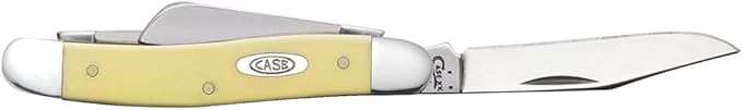 Case XX WR Pocket Knife Yellow Synthetic Medium Stockman SS Item #80035 - (3318 SS) - Length Closed: 3 5/8 Inches