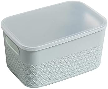 HANAMYA Lidded Storage Bin Organizer | Storage Organizing Container 4 Liter Set of 6 Mint