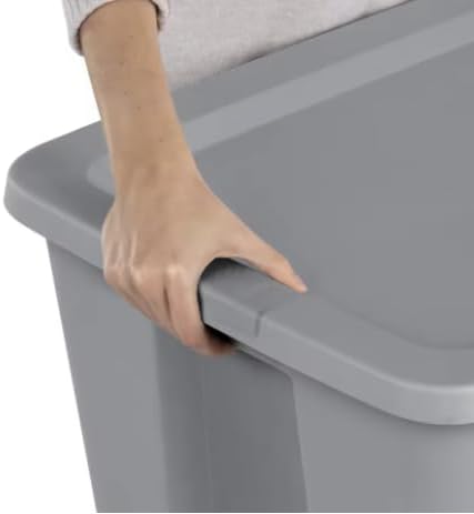 Extra Large 30 Gallon Storage Bin Stackable Container with Lid and Integrated Handles