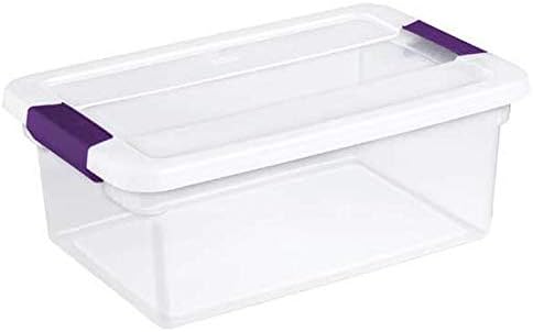 Sterilite 15 Quart Clear Plastic Storage Container Tote 12 Pack and 6 Quart Clear Plastic Storage Container Bins 12 Pack with Lids for Organization