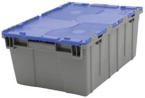 Orbis Grey Plastic FliPak Stack-N-Nest Storage Tote with Lid - 22L x 15L x 10D