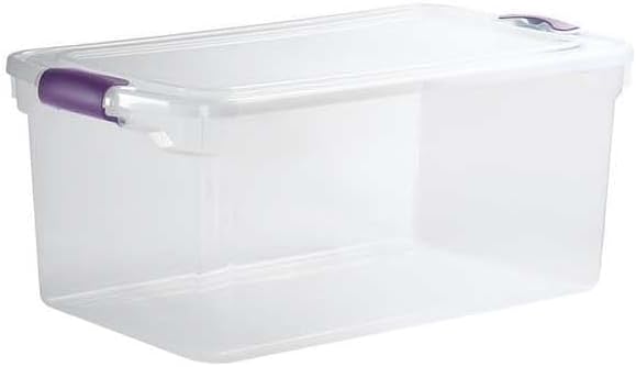 Storage Tote Clear Polypropylene 28 3/4 in L 16 gal Volume Capacity Each