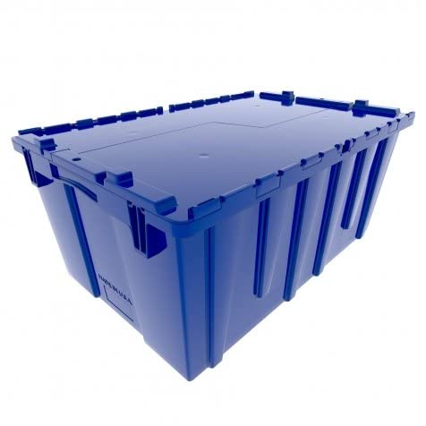 Plastic Modern Lidded Home Storage Bins - 6 Pack Heavy Duty 8.5 Gallon Size - 21.5 Inch L x 15 Inch W x 9 Inch H