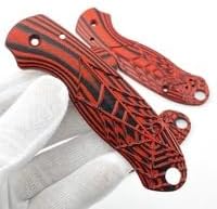 1 Pair G10 Scales Handle Fits for C223 Para 3 Custom Black and Red Handle Patch DIY Making Replacement Accessory