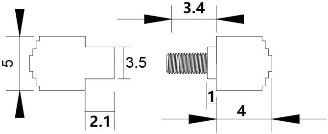 5 Sets Custom Raw Thumb Stud Fits for Cold Steel Recon1 Voyager Titanium Push Nail Screw DIY Replacement Accessory