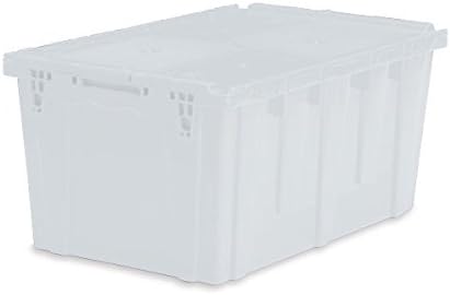 Extra Large Storage Tote with Lid 26.9 L x 17 W x 12.6 H - Semi Clear
