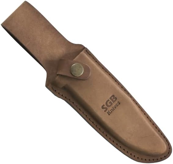 Puma SGB Big Bear Bowie Jacaranda Wood Hunting Knife with Leather Sheath