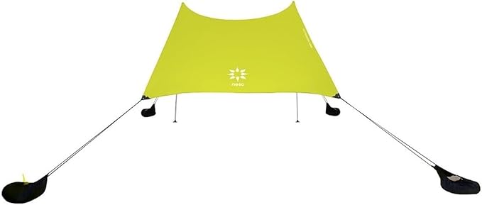 Neso Grande Portable Beach Tent Sun Shelter - Lightweight Beach Shade Canopy - Easy Setup for Family Outings - Patented Reinforced Corners - UPF 50+ Sun Protection