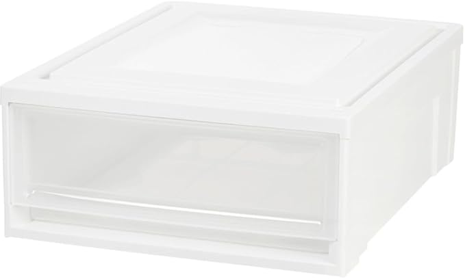 IRIS USA Shallow Box Chest Drawer White 129770