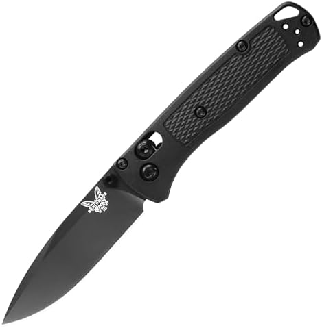 Benchmade - Mini Bugout Outdoor EDC Folding Knife Drop-Point Blade with Black Carbon Fiber Handle (533-3)