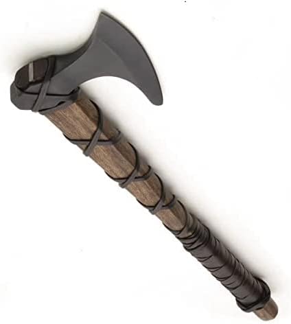 Ragnar Axe - God of war surviva Viking Axe - Ragnar Lothbrok Battle Axe - High Carbon Steel 5160 Forged Tomahawk Nordic Lifestyle Lorp Beard Camping Hunting Axe - New Year Gift for Men