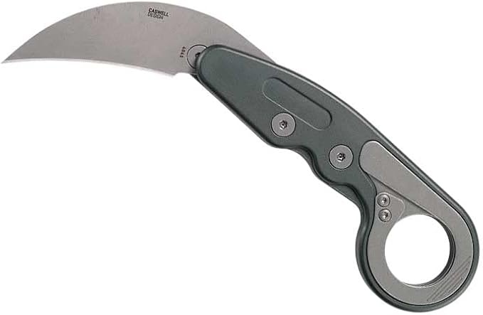 CRKT Provoke Compact: Kinematic EDC Folding Pocket Knife Morphing Karambit D2 Plain Edge Blade Aluminum Pocket Clip 4045
