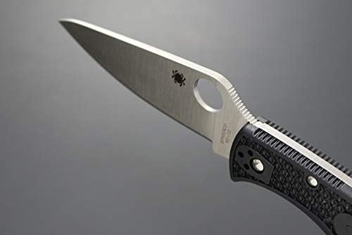 Spyderco Endela Lightweight Knife with 3.41 VG-10 Stainless Steel Blade and Durable FRN Handle - PlainEdge - C243PBK