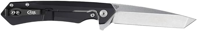Case XX WR Pocket Knife Kinzua EDC S35VN Tanto Blade Black Anodized Aluminum Handle W/Clip #64665 (KINZUA) 4 3/4 Inches Closed