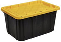 Heavy-Duty 27-Gallon Storage Tote in Black and Yellow GS02698