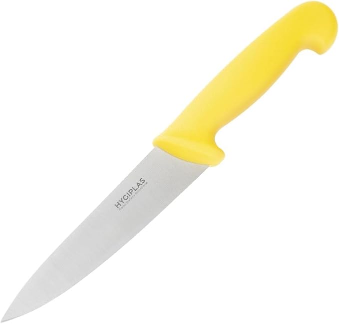 Chefs Knife 6.5 Yellow Handle - Cooked Meats.