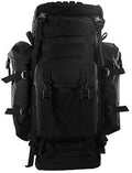 Tactical Backpack Military Molle Hiking 80L Travel Outdoor Tactical Hiking Black
