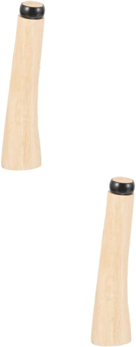 Milisten 2sets Ergonomic Wooden Axe Handle Axe Handle Replacement Shape Camping Hatchet Accessory