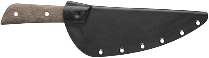 Tops Knives Frog Market Special XL Full Tang Fixed Blade- Tungsten Cerakote Blade Finish- Black Kydex Sheath w/Rotating Spring Steel Clip