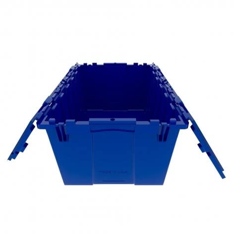 Plastic Modern Lidded Home Storage Bins - 6 Pack Heavy Duty 8.5 Gallon Size - 21.5 Inch L x 15 Inch W x 9 Inch H