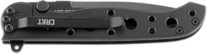 CRKT M16-01KS Folding Knife with Frame Lock: Stainless Steel Plain Edge Blade Stainless Steel Handle Reversible Pocket Clip M16-01KS