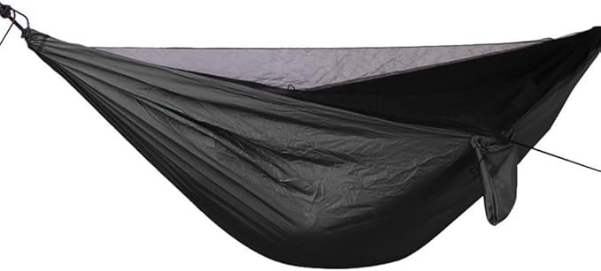 Portable Hammock Standhammock FrameElasticated Automatic Quick-open Ultra-light Nylon with Mosquito Net Hammock Suitable for Travelling and Camping(Black)