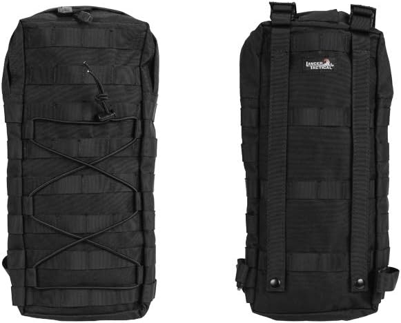 Tactical Hydration Pack Molle Attachable Backpack Molle Webbing &amp Removable Backpack Straps with 3L Leak-Proof Hydration Water Bladder Military Daypack for Cycling Hiking Climbing Hunting (Bl
