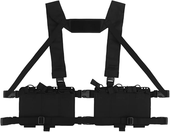 WoSporT Tactical Chest PackPlacard Split Front Chest Rig MOLLE System Magazine Pouch