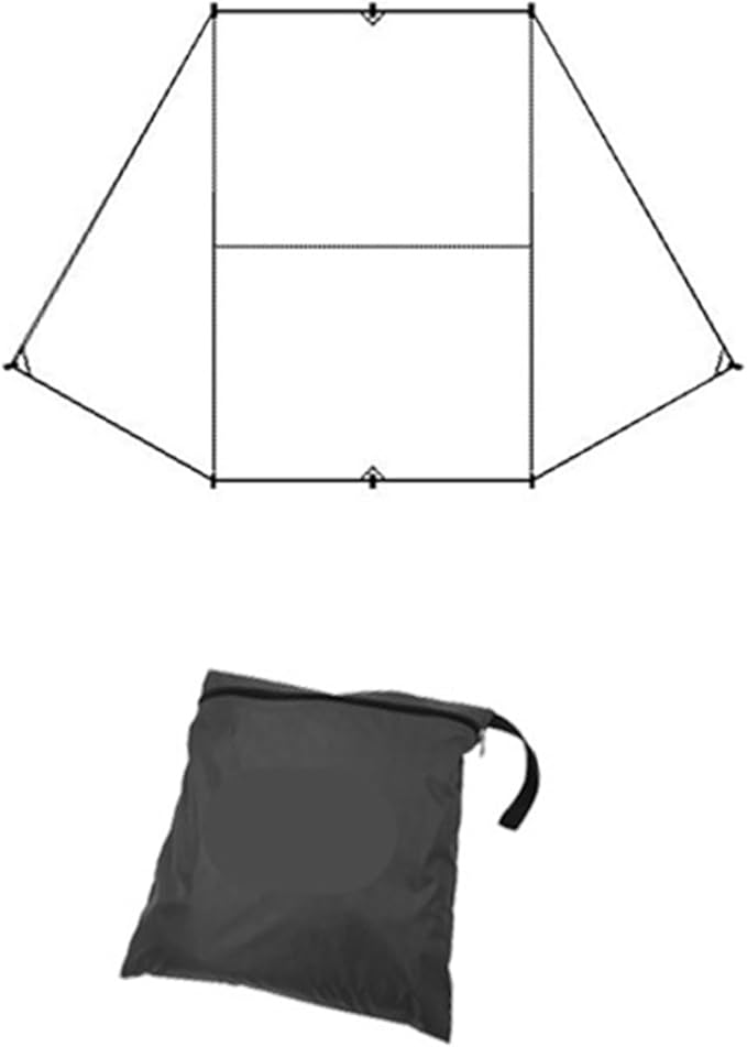 Car Side Awning Black Coating Tarp 2x3 Outdoor Waterproof Camping Coated Rear Shelter Tent for Van(Kit AOff White)