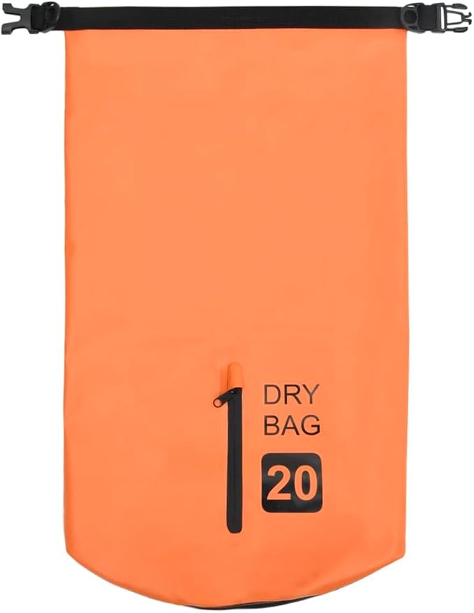 SKM Dry Bag with Zipper Orange 5.3 gal PVCOrange (Weight 1.19KG)