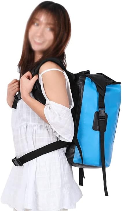 Waterproof Dry Bag Backpack for Kayaking Dry Backpack with Shoulder Floating Dry Sack Outdoors Activities for Boating (Color : Blue)