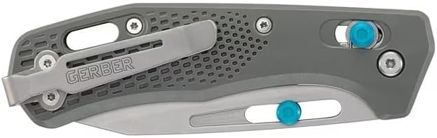 Gerber Gear Assert - Lockable Lightweight Pocket Knife with Deep Carry Pocket Clip &amp Textured Handle - Premium Safety Knife - 3 Inch Stainless Steel Plain Edge - Made in USA - Green