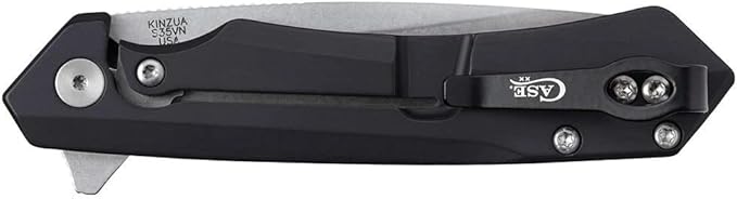 Case XX WR Pocket Knife Kinzua EDC S35VN Tanto Blade Black Anodized Aluminum Handle W/Clip #64665 (KINZUA) 4 3/4 Inches Closed