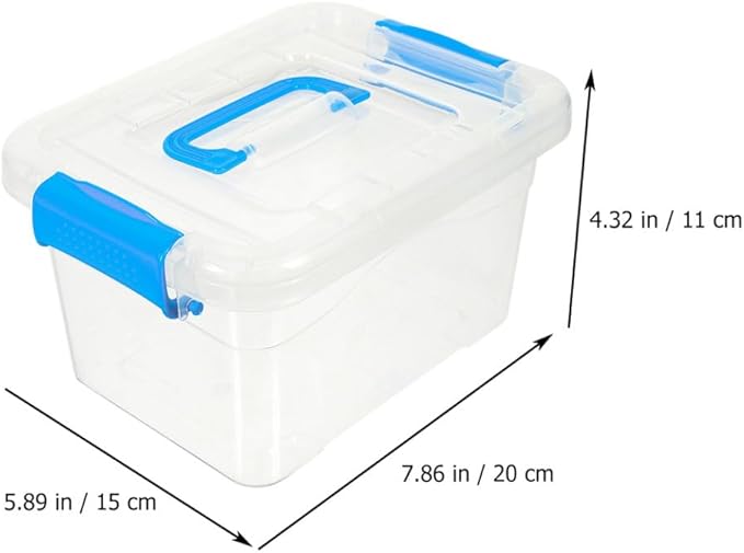 Levemolo 5pcs Stackable Storage Bins for Organization Material Desk Storage Organizer Lids Portable Makeup Container for Home Office