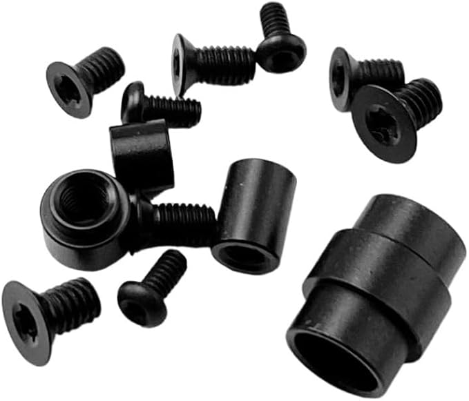 7-Piece Set Custom CNC Titanium Alloy Scales Handle Screw Replacement Fits for C81(Black)