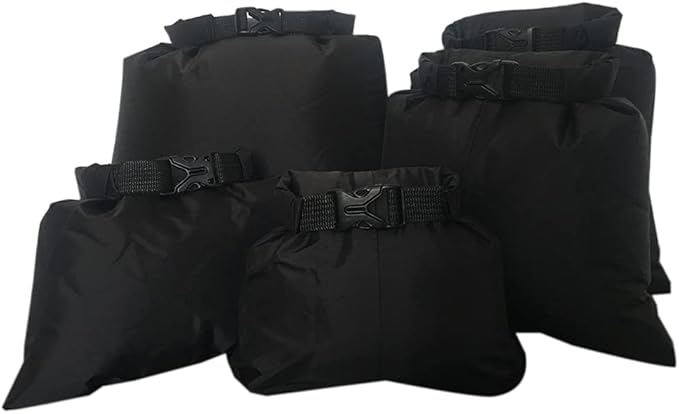 Waterproof Dry Bag Backpack 1.5L/2.5L/3.5L/4.5L/6L 5-Pack Dry Sack Stuff Sack Backpacking Gear Dry Bag Fanny Pack for Kayaking Boating Rafting Swimming Camping Hiking Fishing