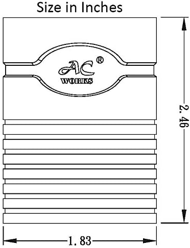 AC WORKS [AD515L1420] 15Amp Household Plug NEMA 5-15P to Generator 4 Prong 20Amp L14-20R (Two hots bridged)