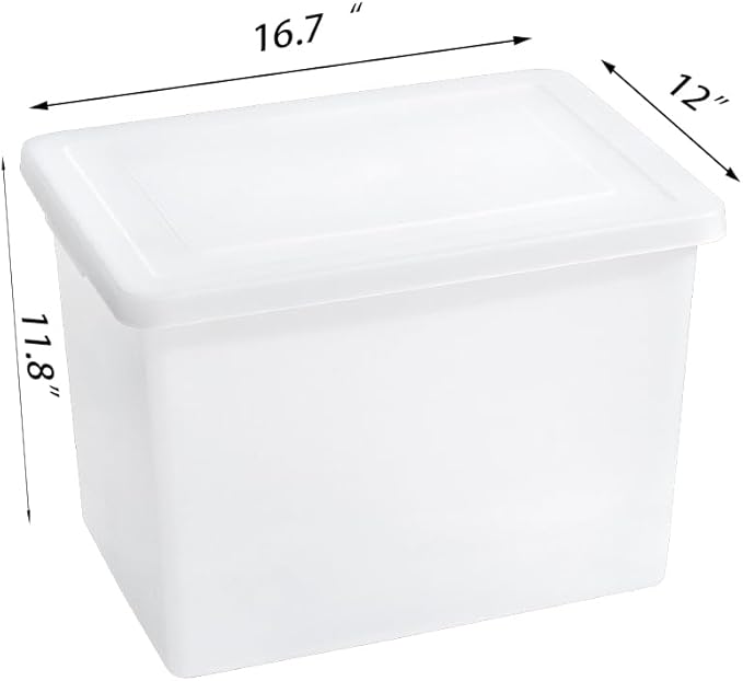 27 Quart Stackable Plastic Storage Bins with LidsContainer to Organize Shoes and Crafts on Closet ShelvesGarage Totes Tubs Boxes Organizing 4 Pack (4XL)