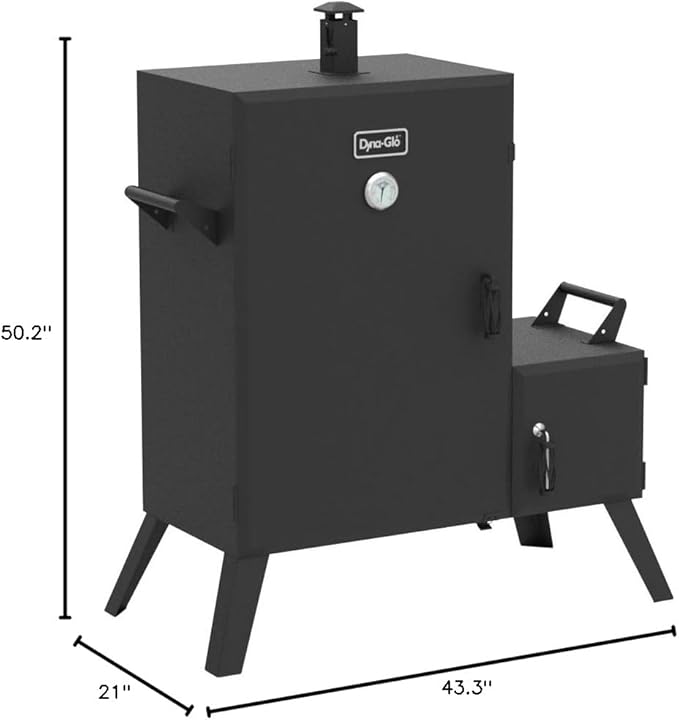 Dyna-Glo DGO1890BDC-D Wide Body Vertical Offset Charcoal SmokerBlack