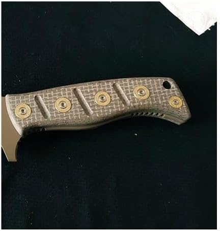 1 Pair Custom Micarta Scales with 5 Sets Screws Fits for Fixed Adamas 375 CNC Handle Patch DIY Accessory(Gray)